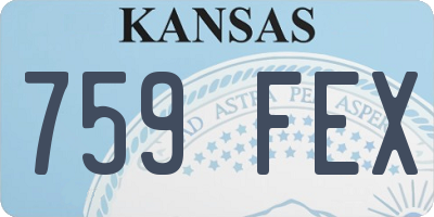 KS license plate 759FEX