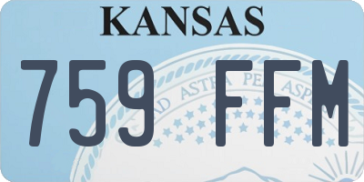 KS license plate 759FFM