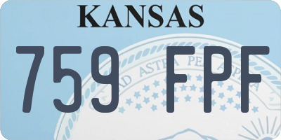 KS license plate 759FPF