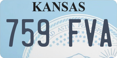 KS license plate 759FVA