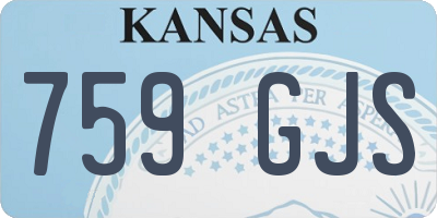 KS license plate 759GJS