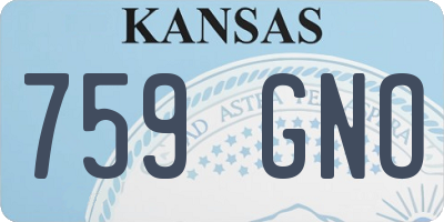 KS license plate 759GNO