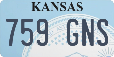 KS license plate 759GNS