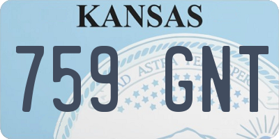 KS license plate 759GNT