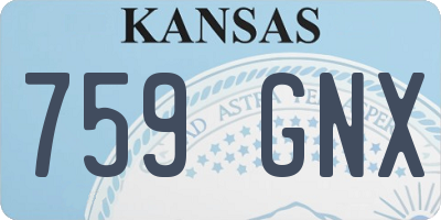 KS license plate 759GNX