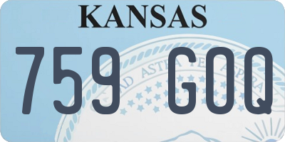 KS license plate 759GOQ