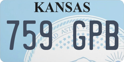 KS license plate 759GPB