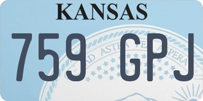 KS license plate 759GPJ