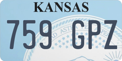 KS license plate 759GPZ