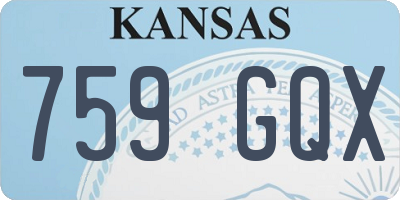 KS license plate 759GQX