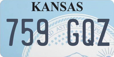 KS license plate 759GQZ