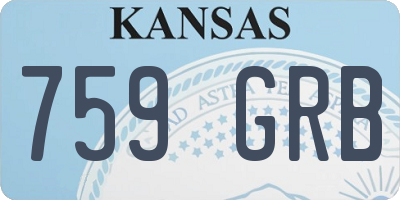 KS license plate 759GRB