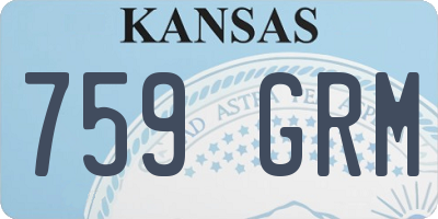 KS license plate 759GRM