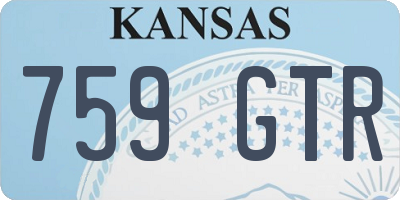 KS license plate 759GTR