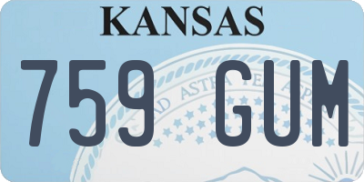 KS license plate 759GUM