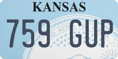 KS license plate 759GUP