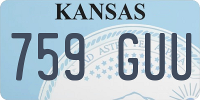 KS license plate 759GUU