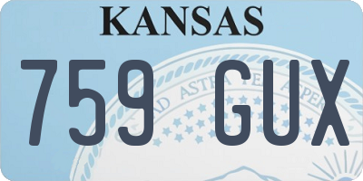 KS license plate 759GUX