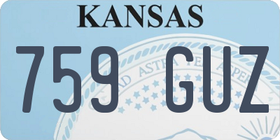 KS license plate 759GUZ