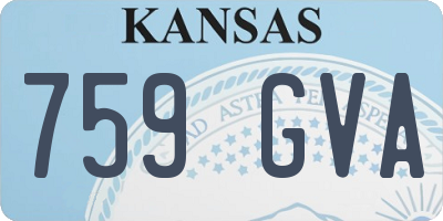 KS license plate 759GVA