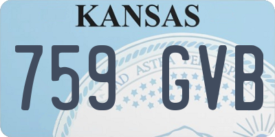 KS license plate 759GVB