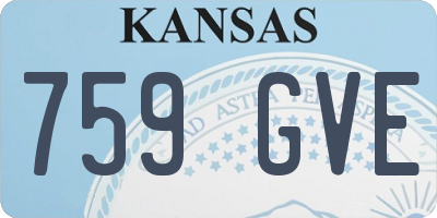 KS license plate 759GVE