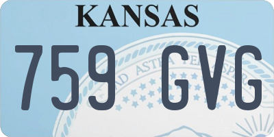 KS license plate 759GVG