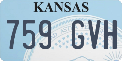 KS license plate 759GVH