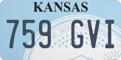 KS license plate 759GVI
