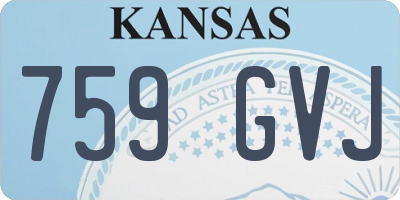 KS license plate 759GVJ