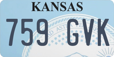KS license plate 759GVK