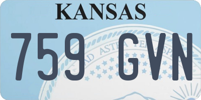 KS license plate 759GVN