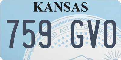 KS license plate 759GVO