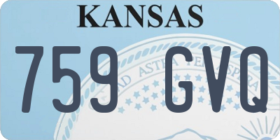 KS license plate 759GVQ
