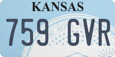 KS license plate 759GVR