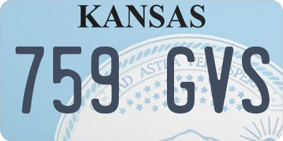 KS license plate 759GVS