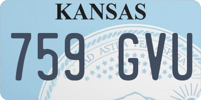 KS license plate 759GVU