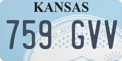 KS license plate 759GVV