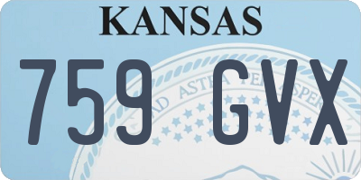 KS license plate 759GVX