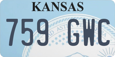 KS license plate 759GWC