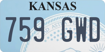 KS license plate 759GWD