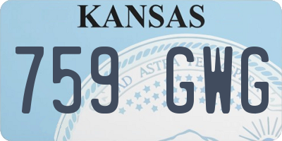 KS license plate 759GWG