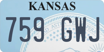 KS license plate 759GWJ