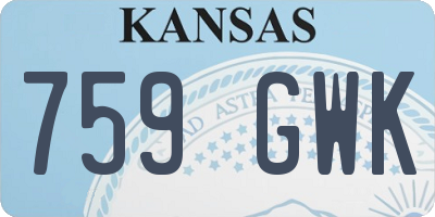 KS license plate 759GWK