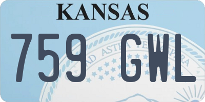 KS license plate 759GWL