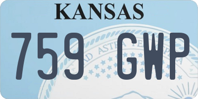 KS license plate 759GWP
