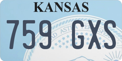 KS license plate 759GXS