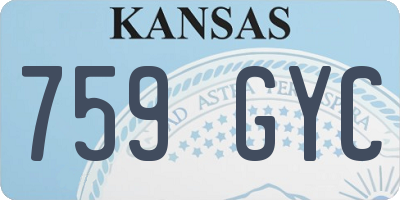 KS license plate 759GYC