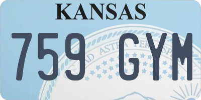 KS license plate 759GYM