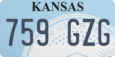 KS license plate 759GZG